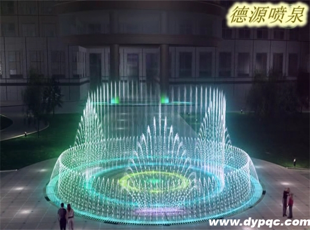 重庆水轮机厂音乐喷泉-内抛花篮效果图