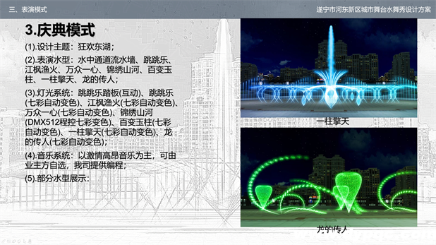 四川遂宁东湖城市舞台水舞秀狂欢东湖模式