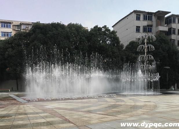 安顺旱式音乐喷泉现场实景