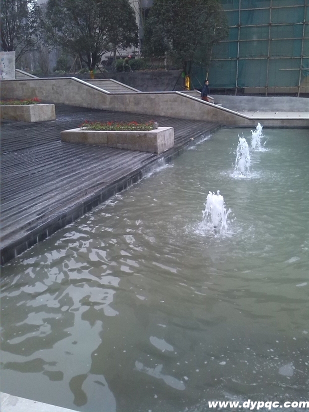 四川隆昌嘉和宽庭入口喷泉现场照片