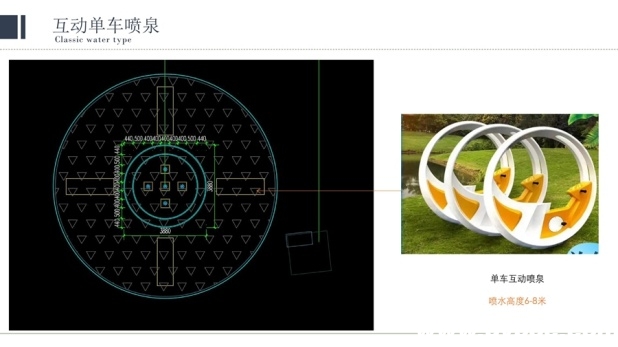 重庆秀山爱琴海商业广场旱喷泉方案一互动单车喷泉