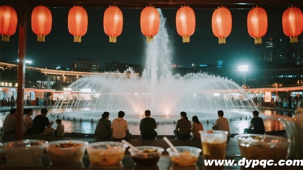 水景喷泉促进夜市消费生态