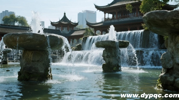 传统园林涌泉与跌水景观