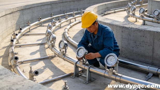 不锈钢LED水下灯具安装现场