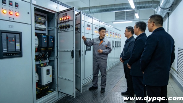 工程师向业主讲解喷泉操作流程