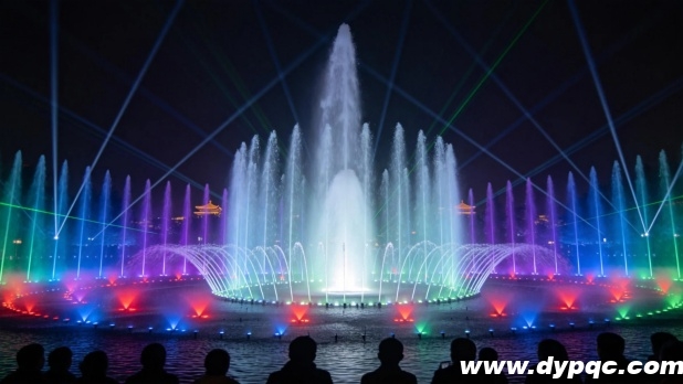 水型与灯光随音乐节奏快速切换
